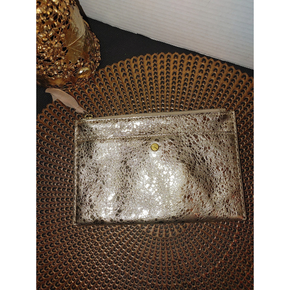 J. Crew Gold Pouch w. Dust Bag - Picture 3 of 6